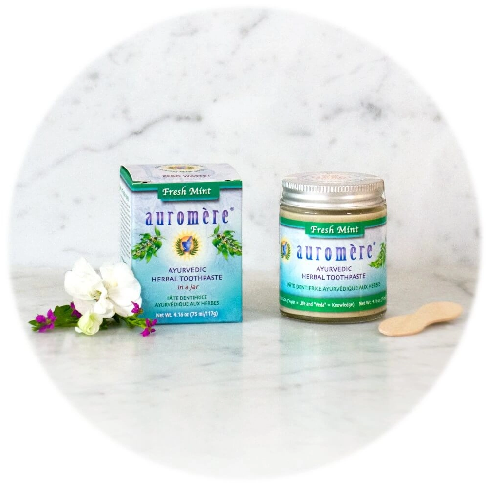 Auromere Toothpaste in a Jar Fresh Ayurvedic Mint 117g