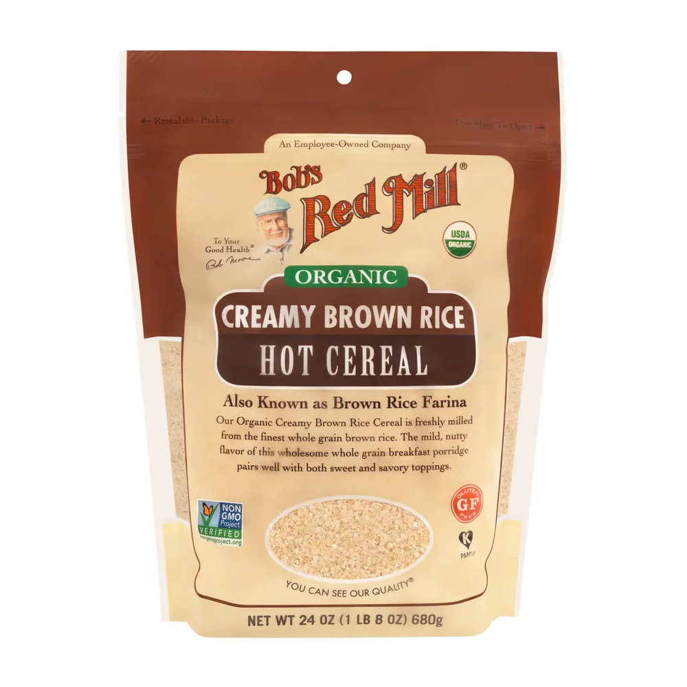 Bob's Red Mill Creamy Rice Hot Cereal Brown Rice Farina Organic