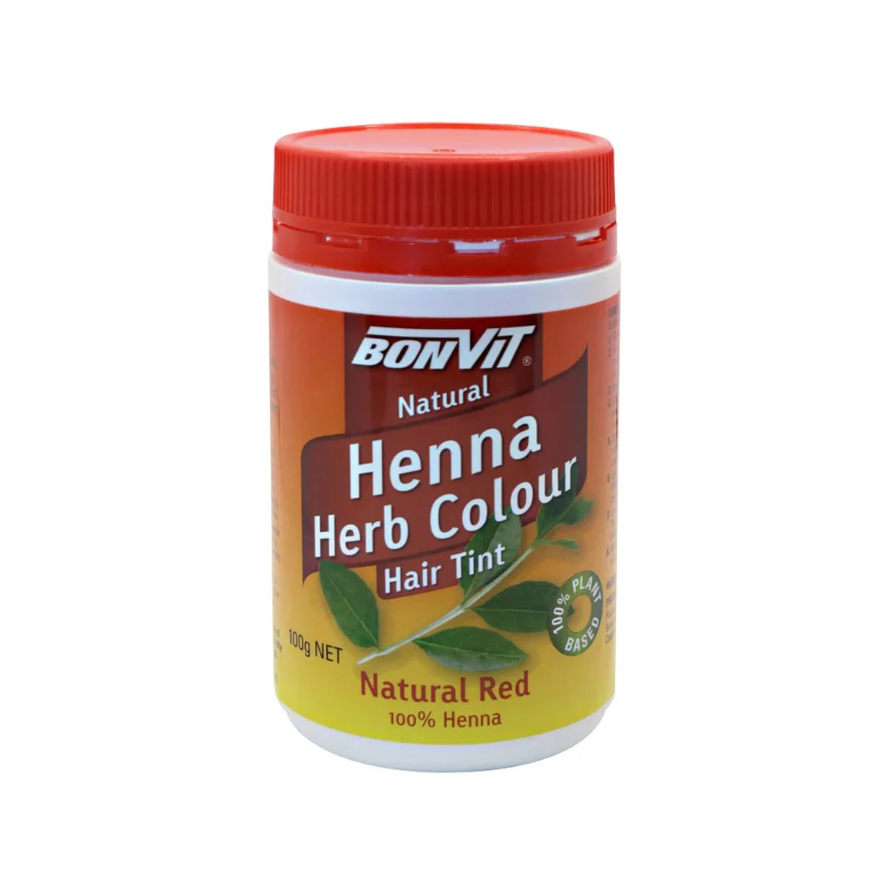 Bonvit Natural Hair Tint Henna Herb Colour (100% Henna) Natural Red