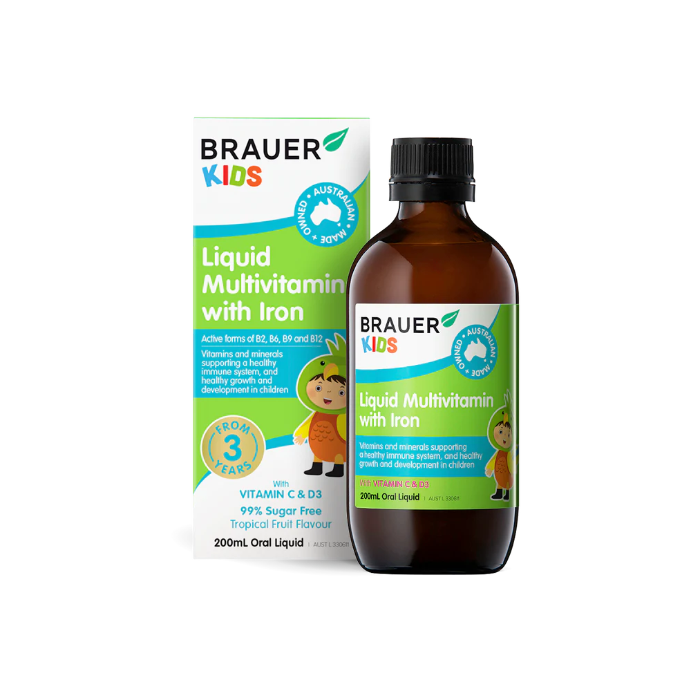 Brauer Kids Liquid Multivitamin with Iron