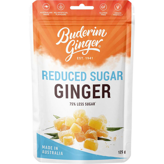 Buderim Ginger Reduced Sugar Ginger 75% Less Sugar