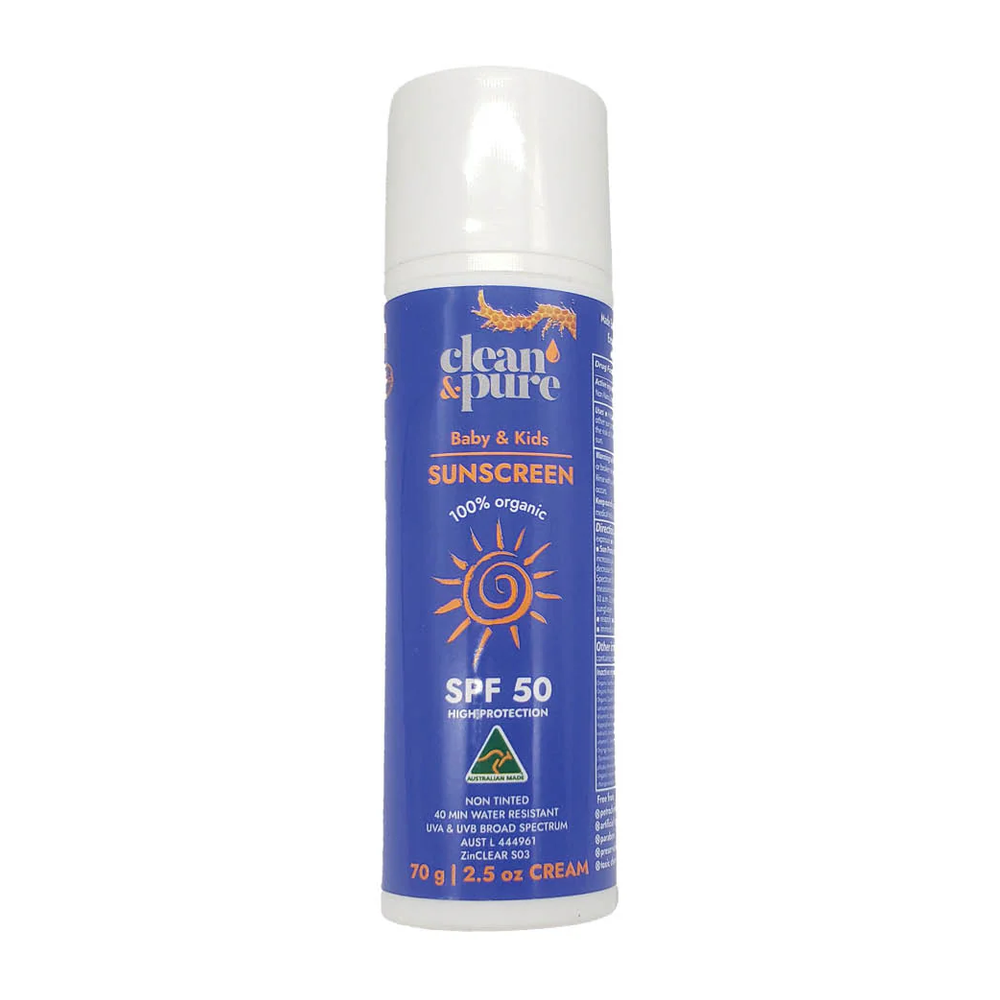 Clean & Pure 100% Organic Baby & Kids Sunscreen