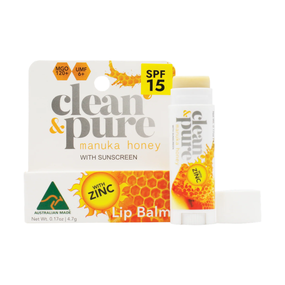 Clean & Pure Lip Balm Manuka Honey & Zinc SPF15