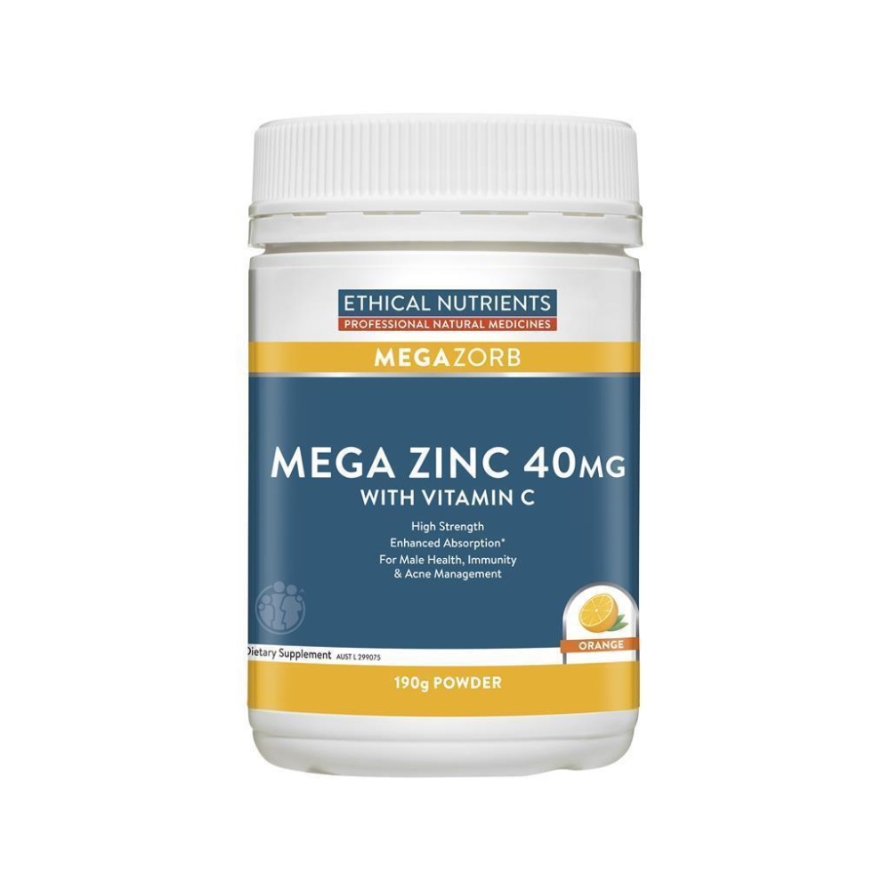 Ethical Nutrients Mega Zinc 40mg Powder
