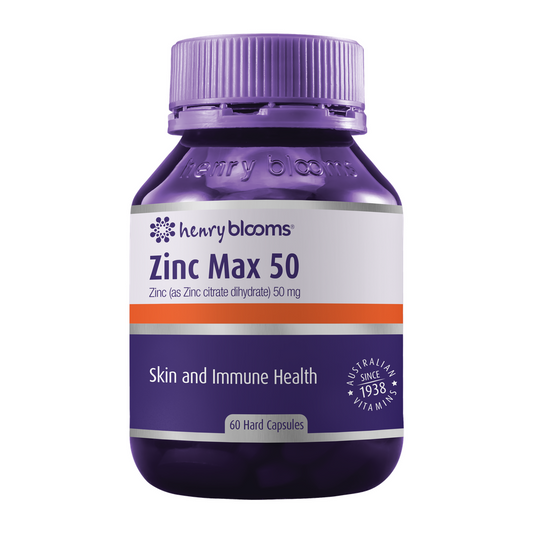 Henry Blooms Zinc Max 50 mg Elemental