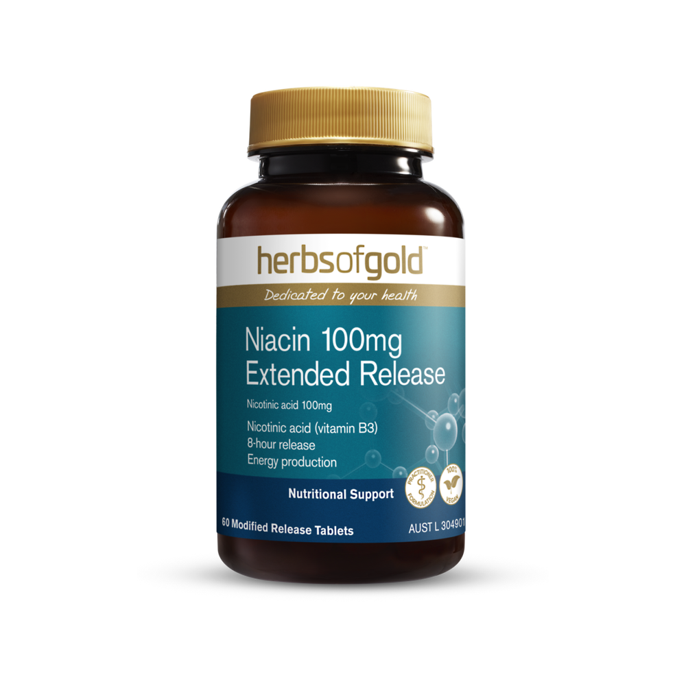 Herbs of Gold Niacin 100mg Extended Release