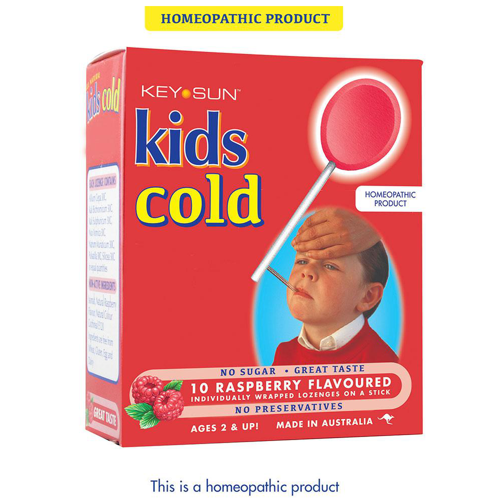 Key Sun Kids Lollipops Cold Raspberry