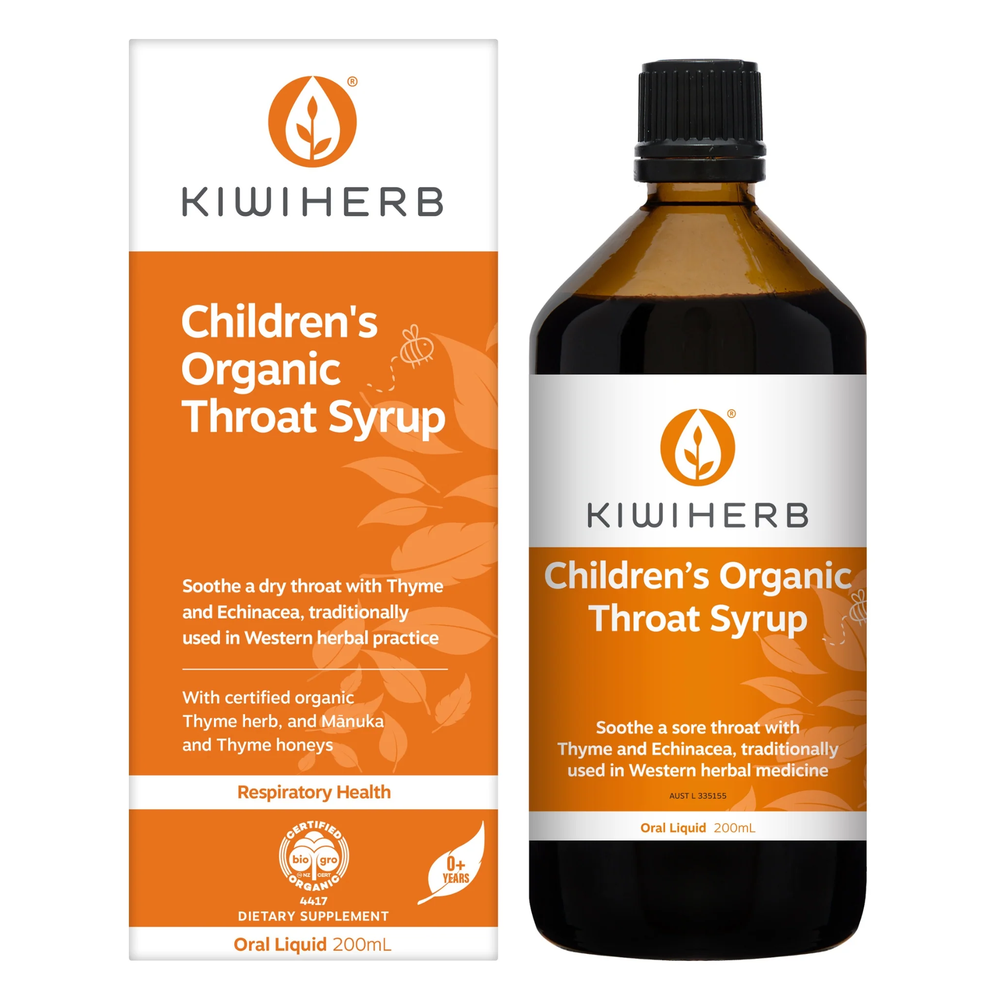 KiwiHerb Children's Organic Throat Syrup