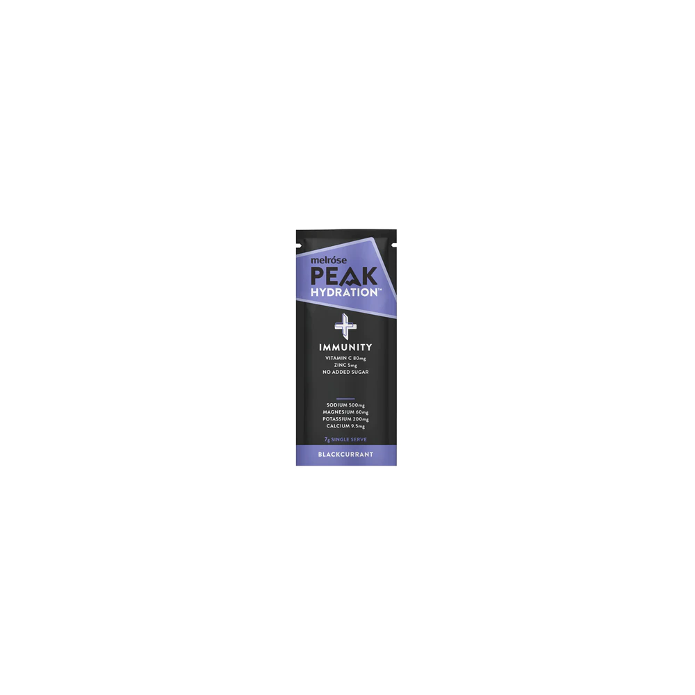 Melrose Peak Hydration + Immunity Blackcurrant Sachet