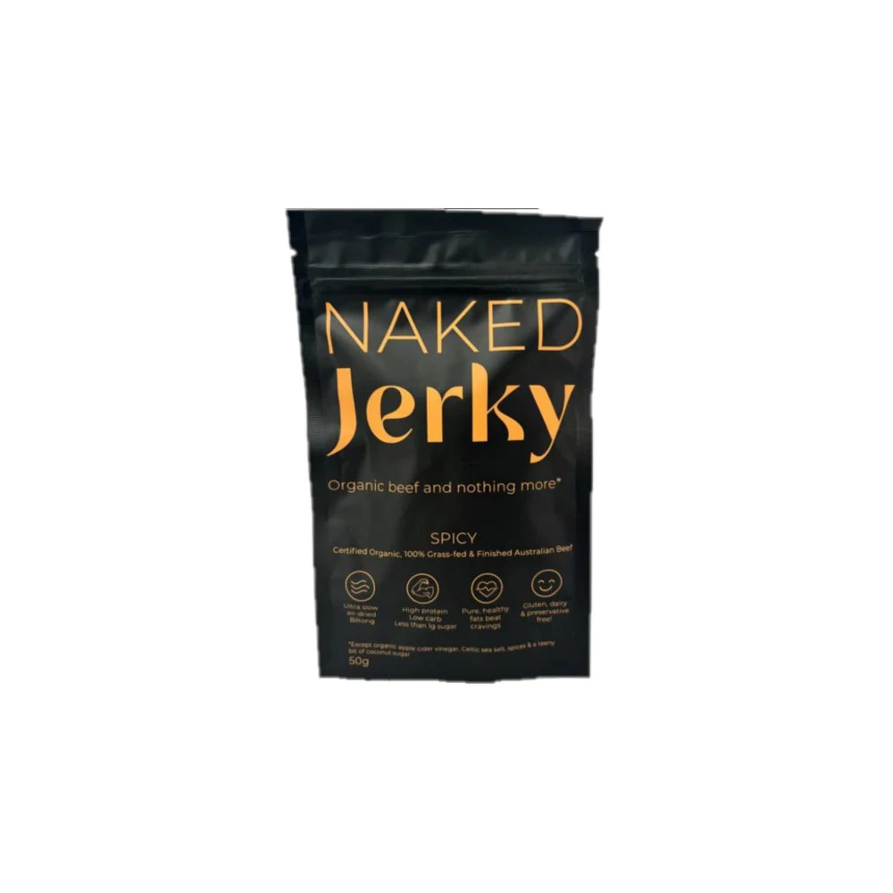 Naked Jerky Organic Beef Jerky Spicy