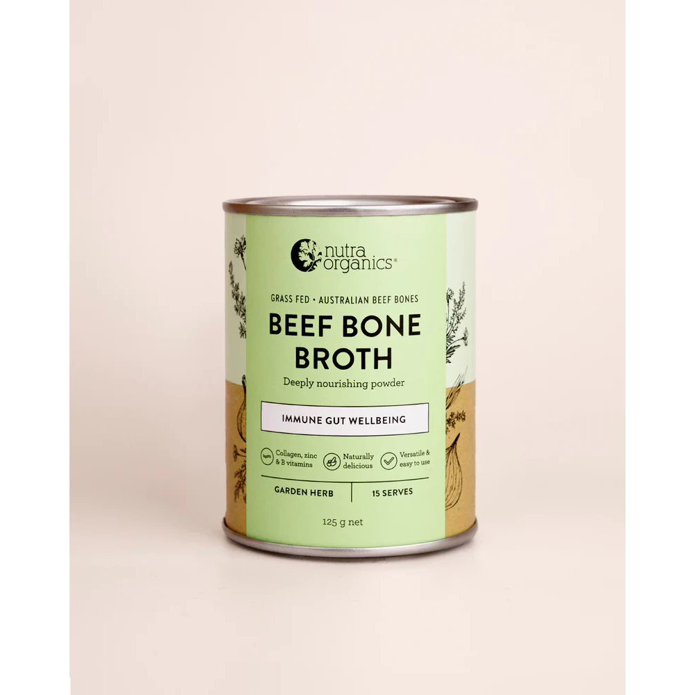 NutraOrganics Beef Bone Broth Powder Garden Herb