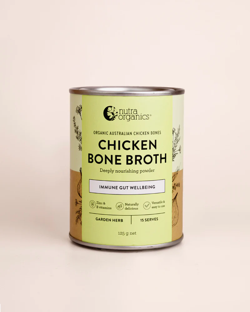 NutraOrganics Chicken Bone Broth Powder Garden herb