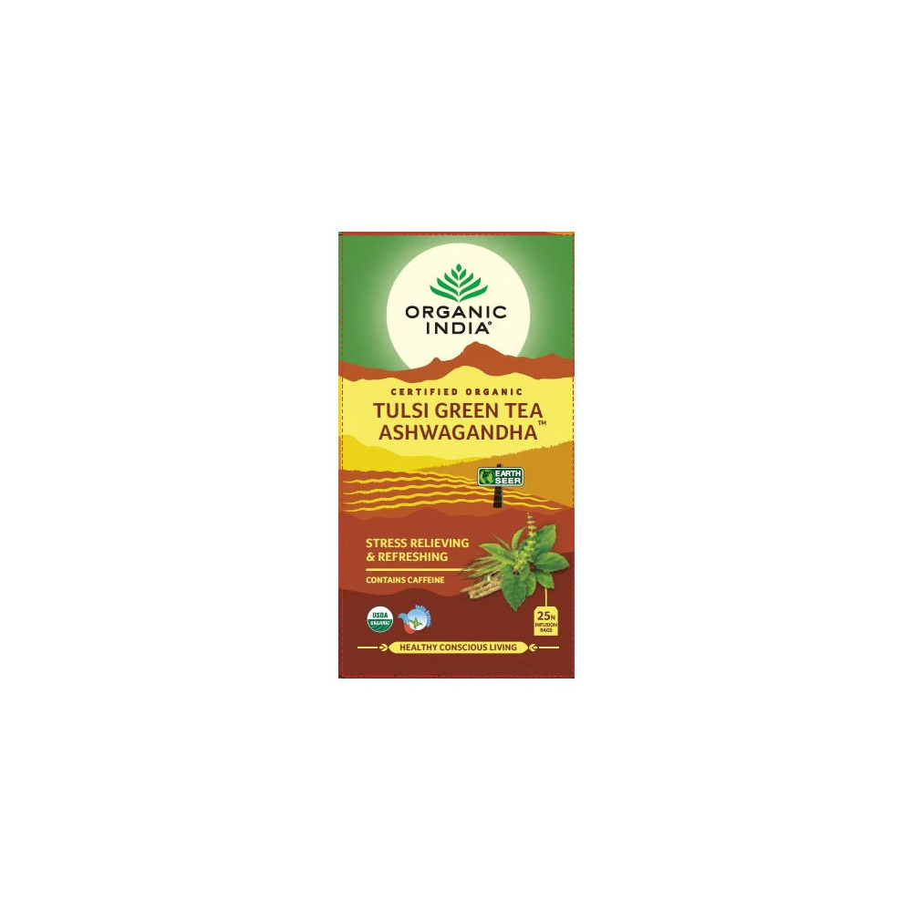 Organic India Tulsi Green Tea Ashwagandha