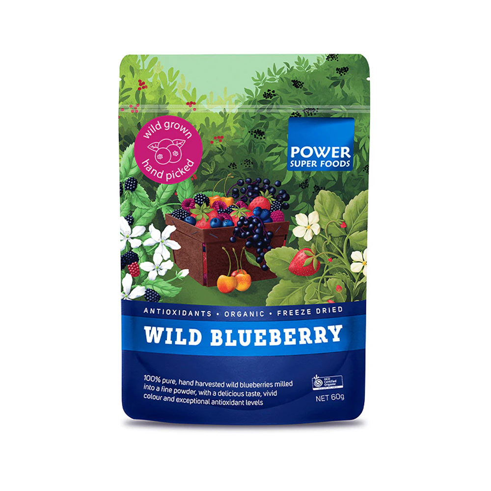 Power Super Foods Wild Blueberry Powder Cert Org