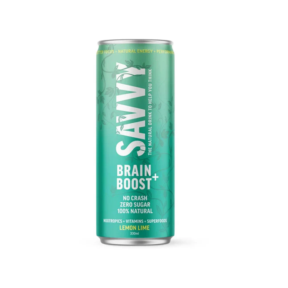Savvy Beverages Brain Boost Drink Lemon Lime