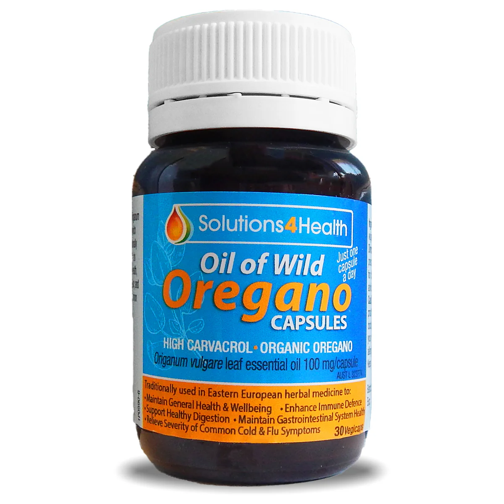 Solutions 4 Health Organic Oil of Wild Oregano Capsules