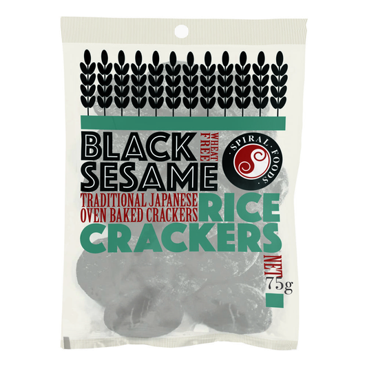 Spiral Foods Black Sesame Crackers Gluten Free