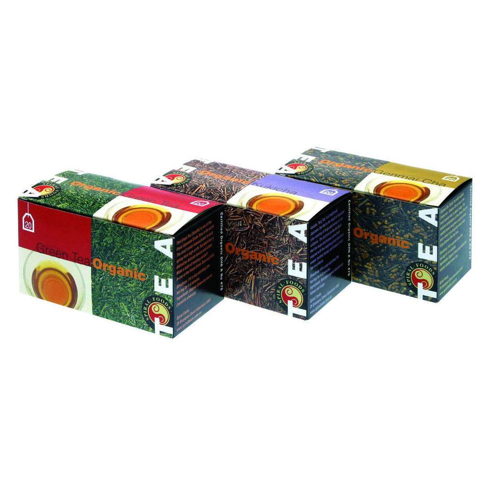 Spiral Foods Kukicha Bancha Tea Bags Gluten Free Organic