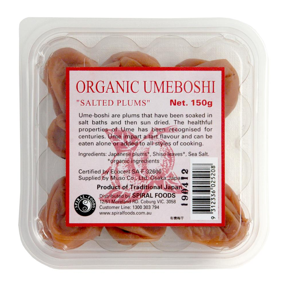 Spiral Foods Umeboshi Plums Gluten Free Organic