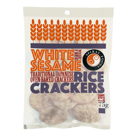 Spiral Foods White Sesame Crackers Gluten Free