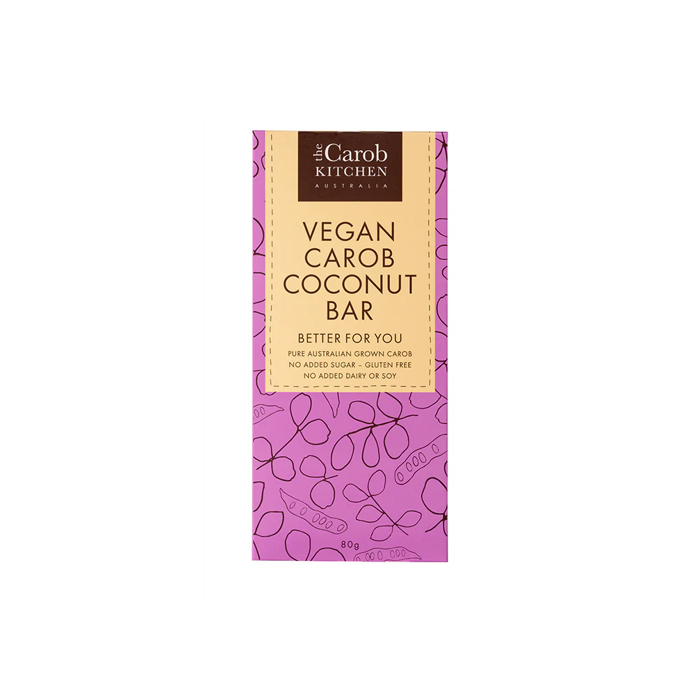 The Carob Kitchen Vegan Carob Coconut Bar
