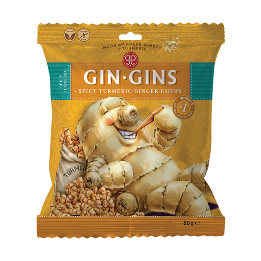 The Ginger People Gin Gins Ginger Candy Bag Chewy Spicy Turmeric
