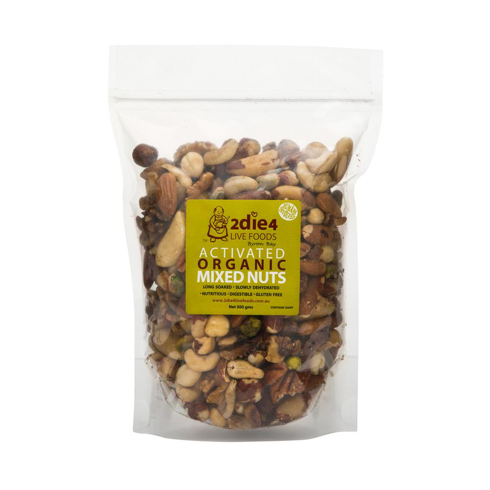 2Die4 Live Foods Organic Activated Mixed Nuts Activated with Fresh Whey