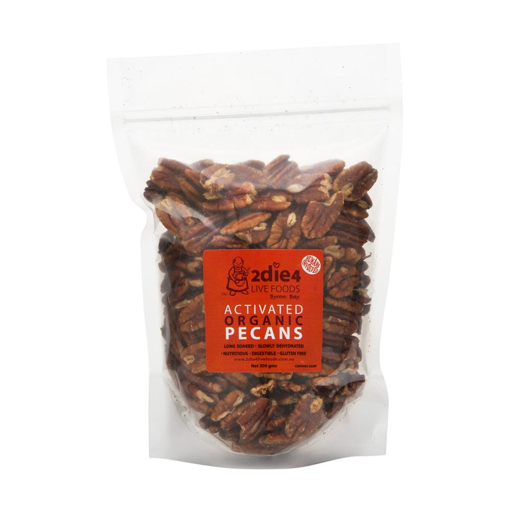 2Die4 Live Foods Organic Activated Pecans Activated with Fresh Whey