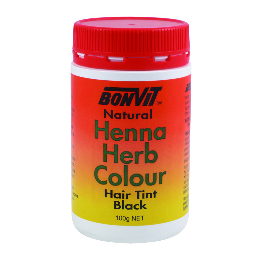 Bonvit Natural Hair Tint Henna Herb Colour (Henna & Herb Blend) Black