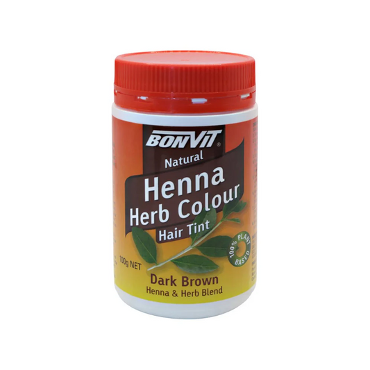 Bonvit Natural Hair Tint Henna Herb Colour (Henna & Herb Blend) Dark Brown