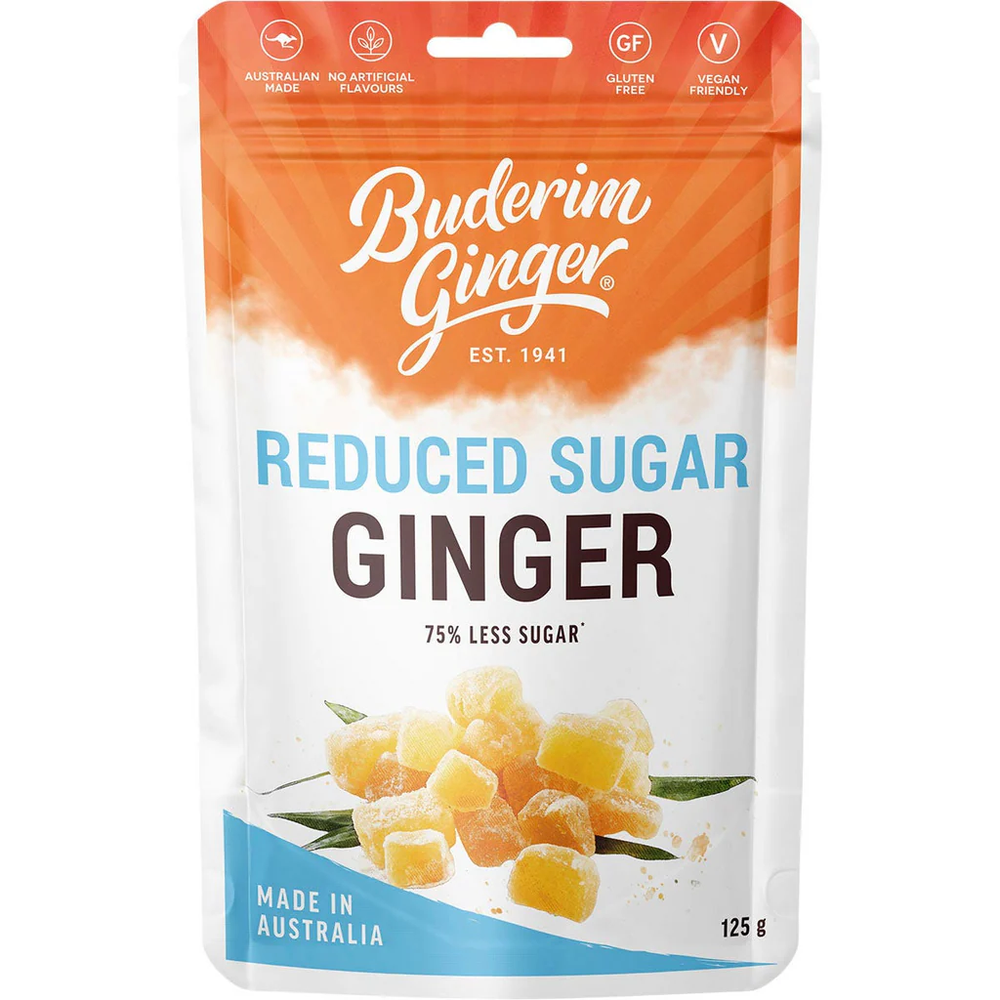 Buderim Ginger Reduced Sugar Ginger 75% Less Sugar