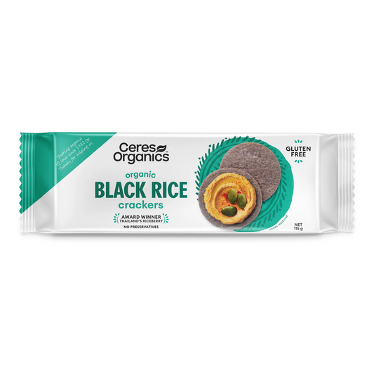 Ceres Organics Black Rice Crackers Original