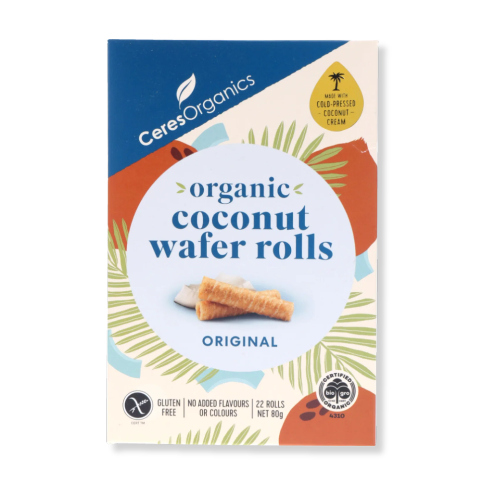 Ceres Organics Coconut Wafer Rolls Espresso