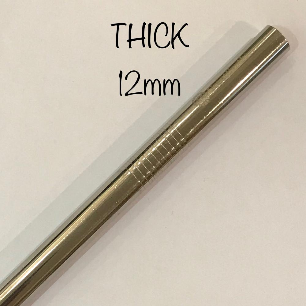 GE 12mm Steel Straw Straight