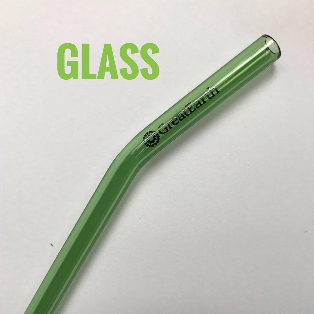 GE 8mm Glass Straw Bent