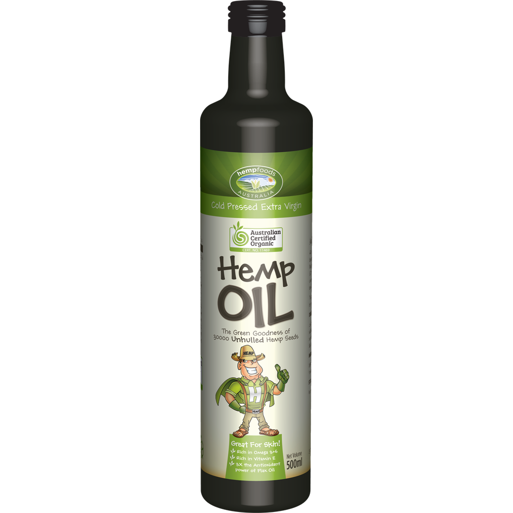 Hemp foods Australia Organic Hemp Gold Seed Oil Contains Omega 3, 6 & 9