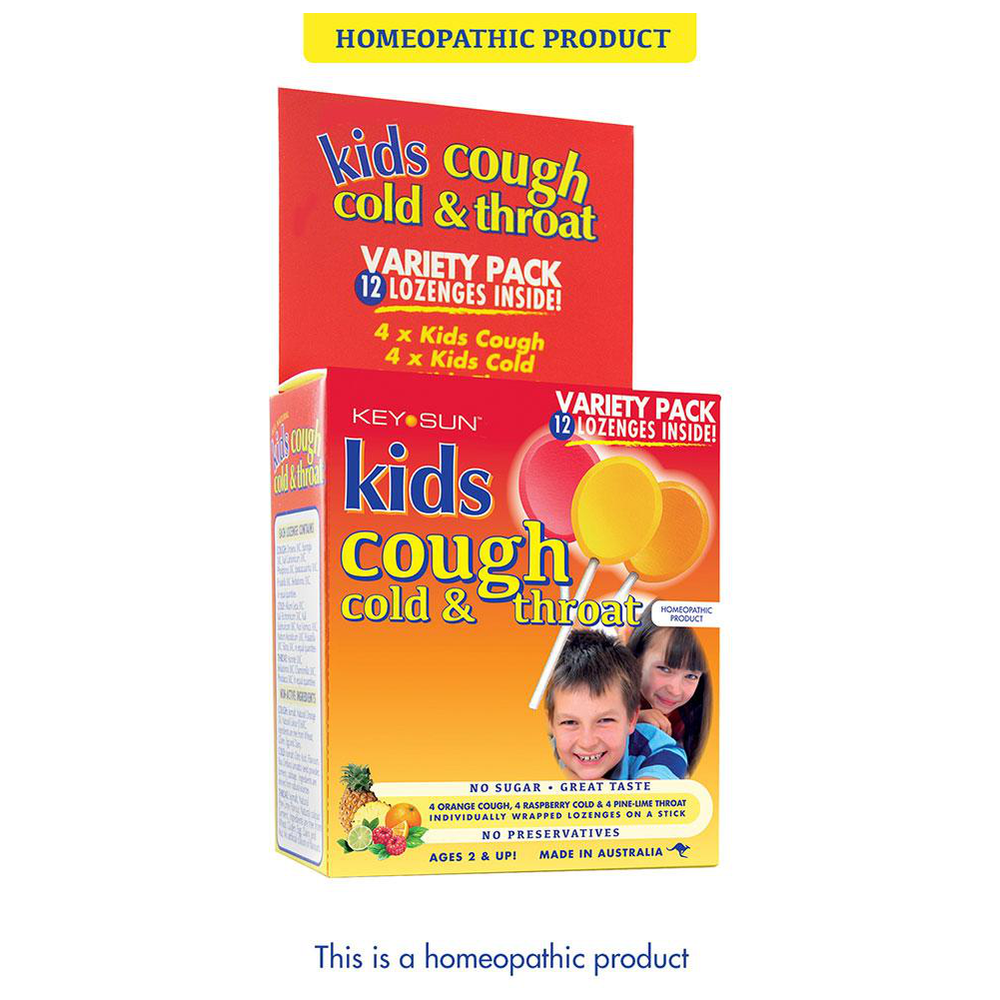 Key Sun Kids Lollipops Cough Cold & Throat Variety