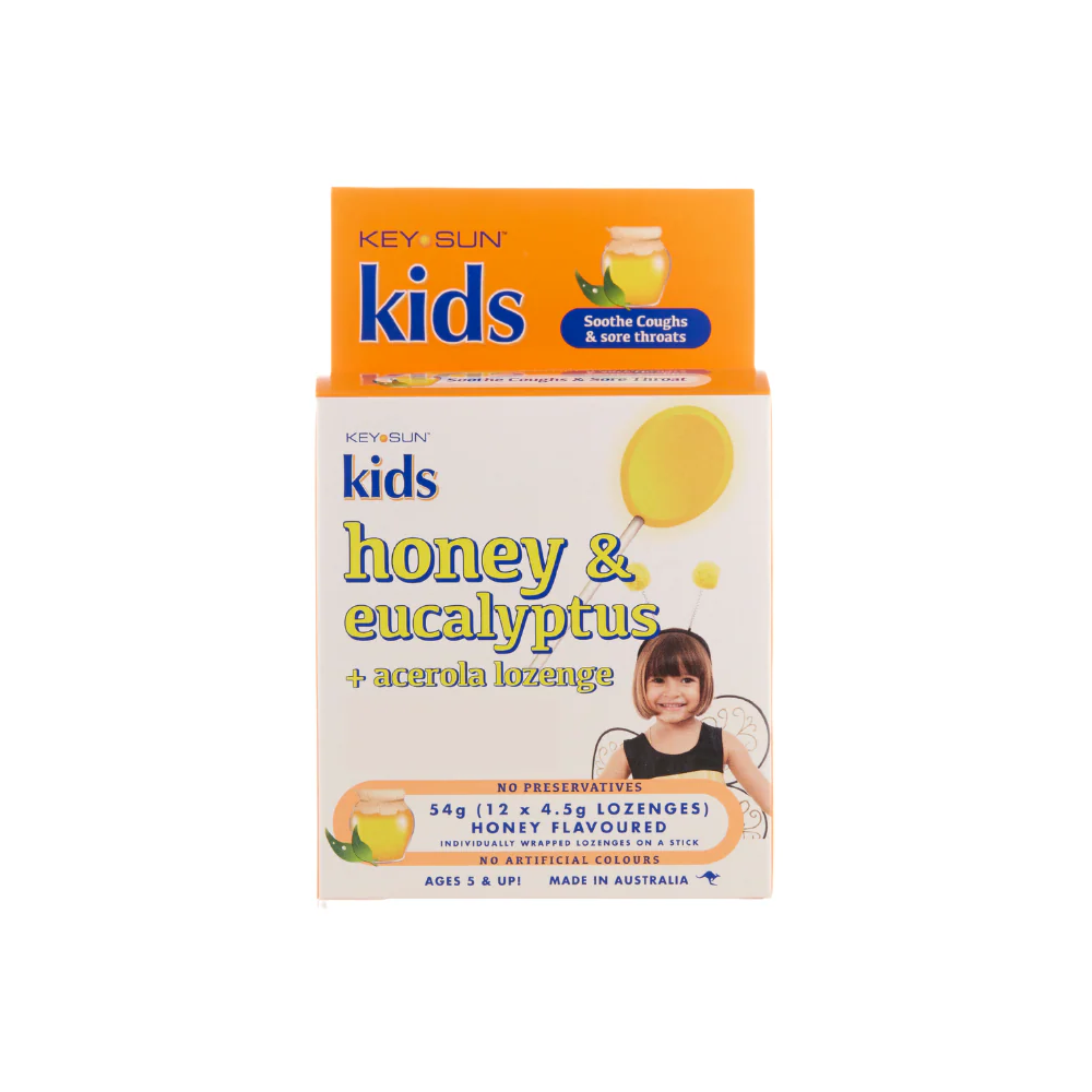 Key Sun Kids Pops Honey & Eucalyptus + Vit C 12's