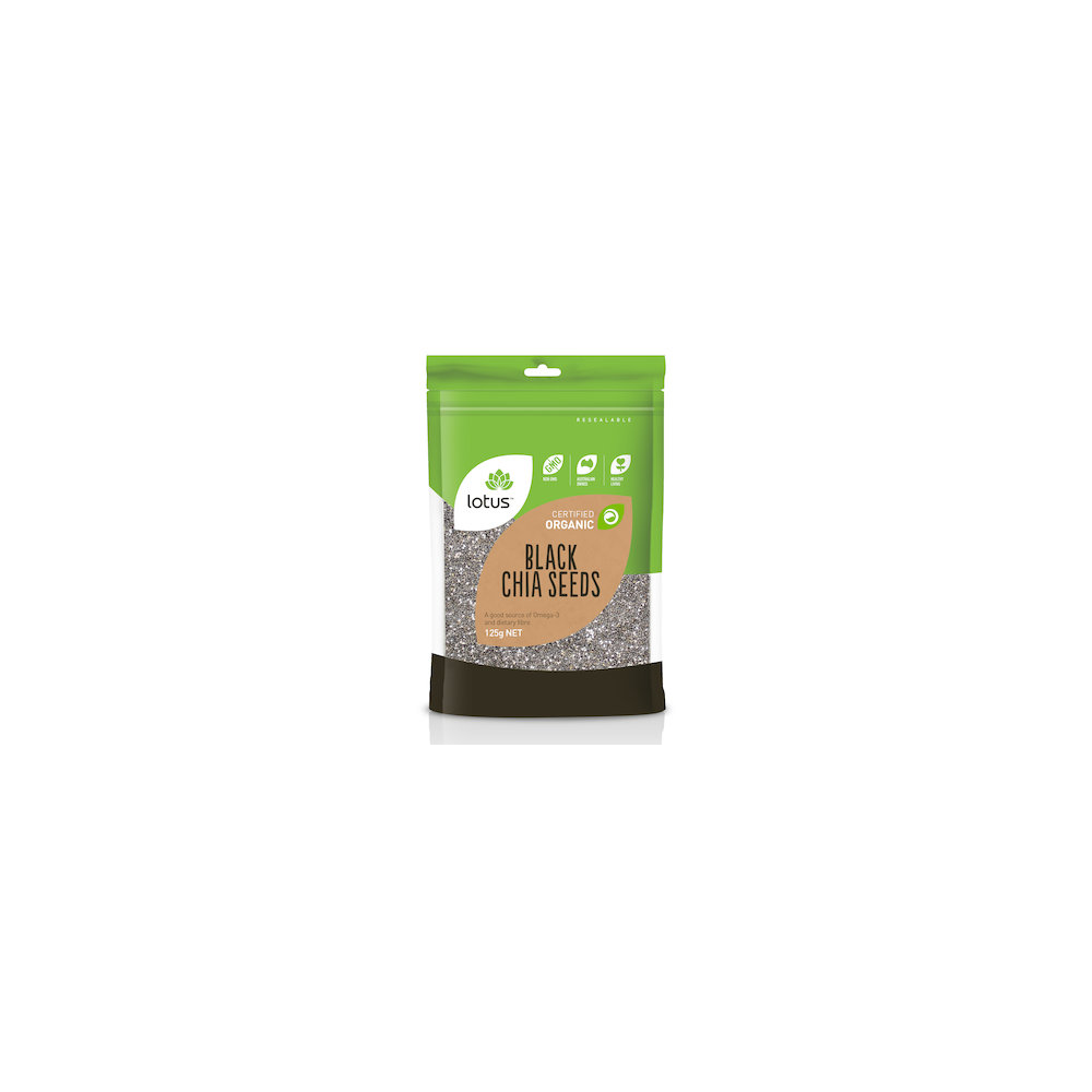 Lotus Foods Chia Seeds Black Organic Bag