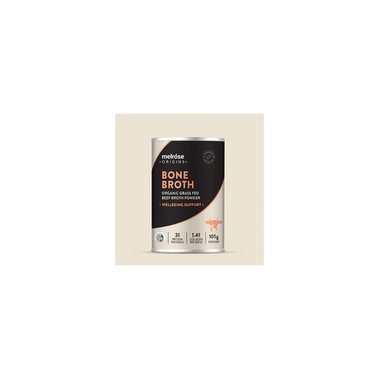 Melrose Origins Bone Broth Organic Grass Fed Beef Wellbeing Support Red Miso