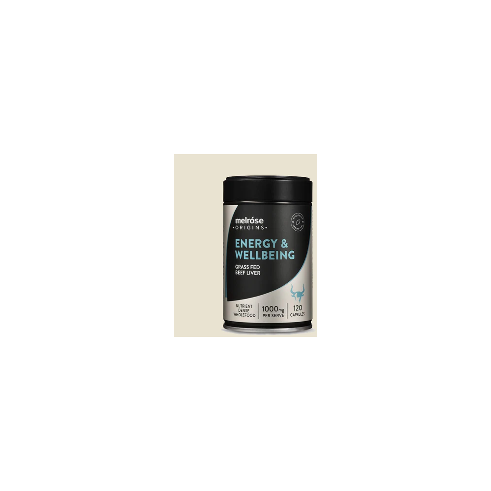 Melrose Origins Energy & Wellbeing Grass Fed Beef Liver 1000mg