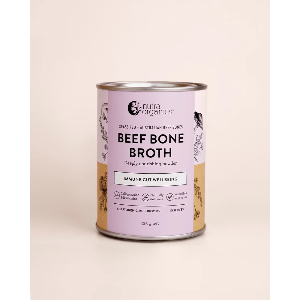 NutraOrganics Beef Bone Broth Powder Adaptogenic Mushroom
