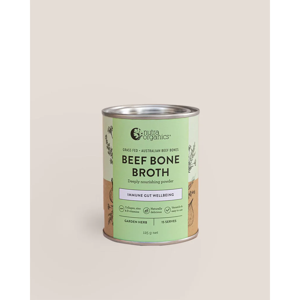 NutraOrganics Beef Bone Broth Powder Garden Herb