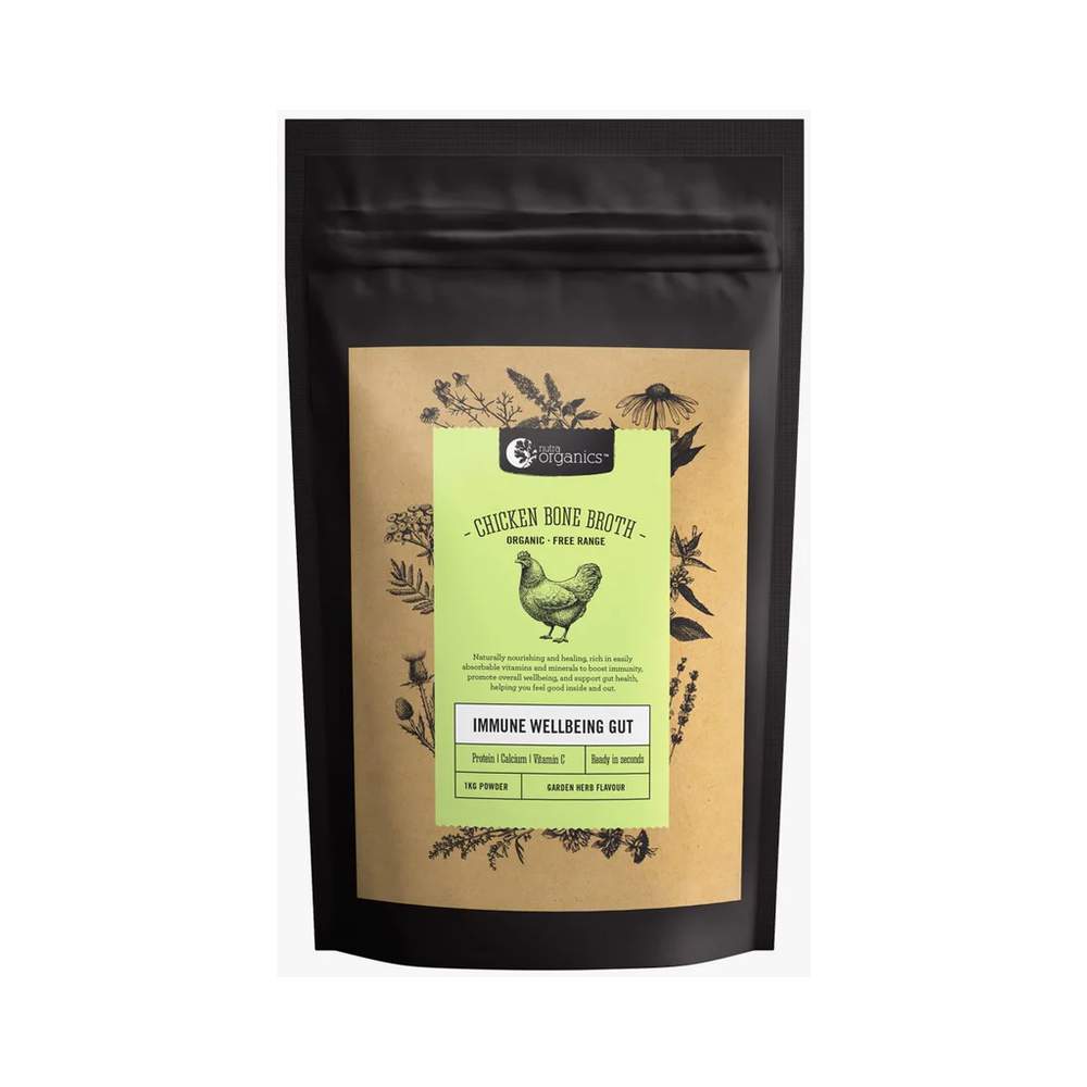 NutraOrganics Chicken Bone Broth Powder Garden herb