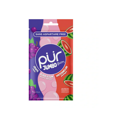 PUR Jumbo Gum Grape Bubblegum Watermelon (81g)