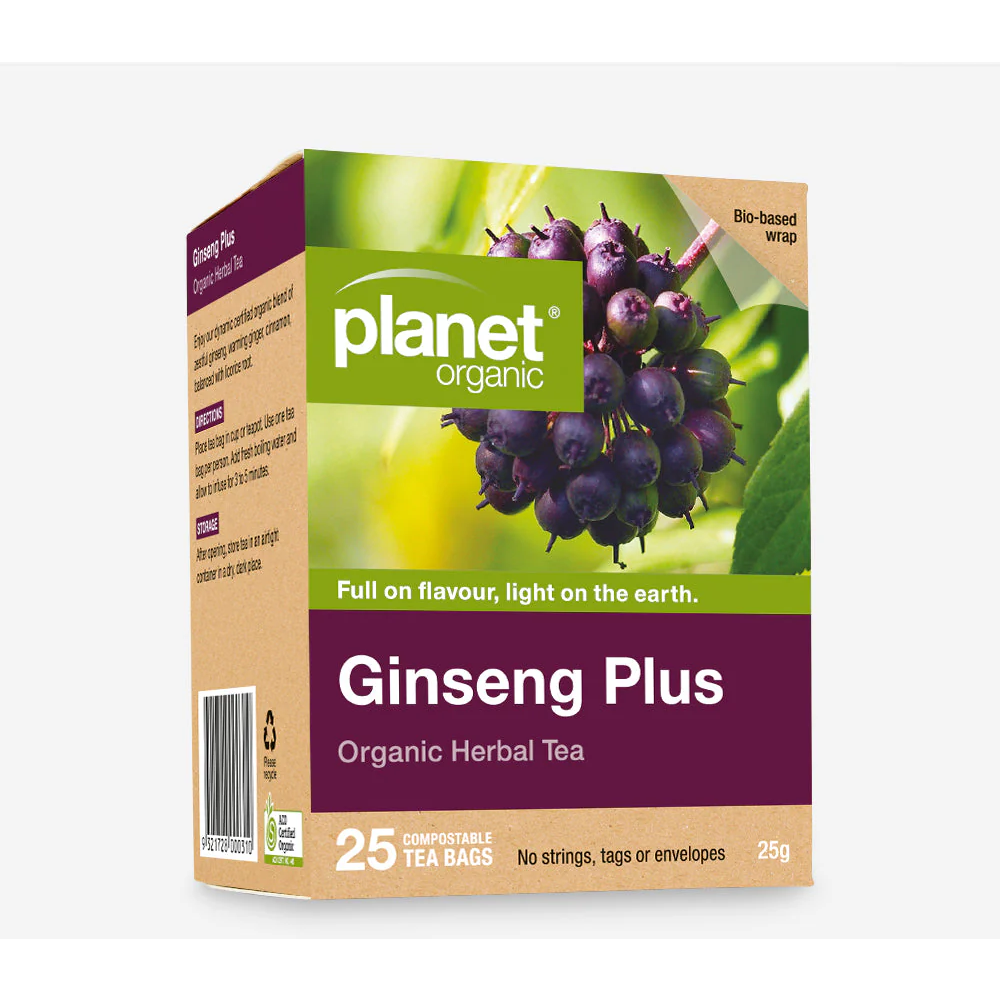 Planet Organic Co Tea Ginseng Plus