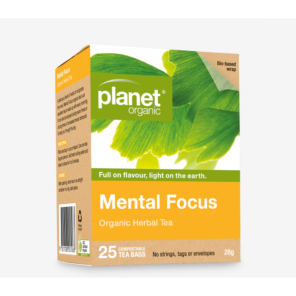 Planet Organic Co Tea Mental Focus Herbal