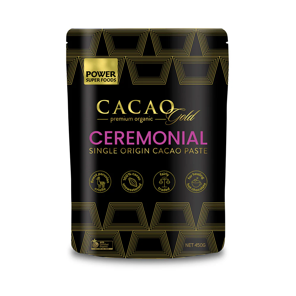 Power Super Foods Cacao Gold Ceremonial Cacao Paste