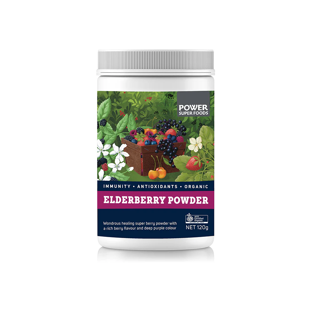 Power Super Foods Elderberry Powder Certified Organic