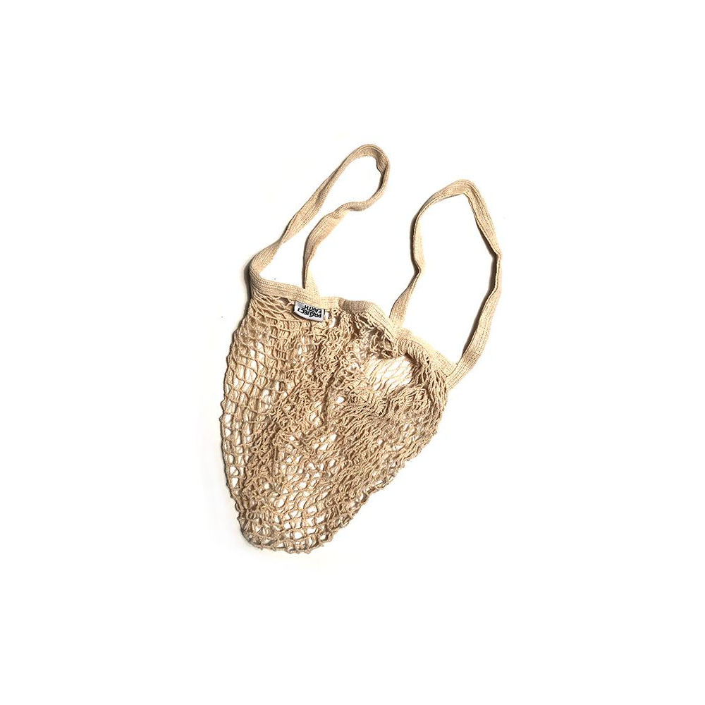Project Earth Market Bags 100% Organic Cotton Mesh Long Handle